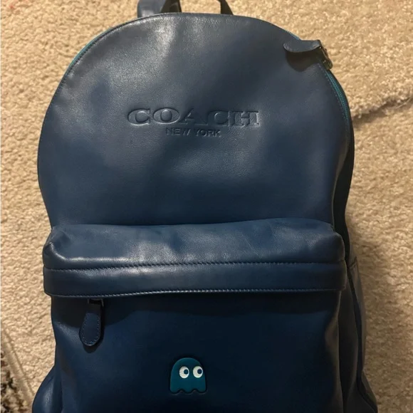 Royal Blue Coach Vintage Pac Man Back Pack - Picture 6 of 7